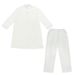 Traditional Thobe Set - Long Sleeve Button-Up Kaftan With Classic Collar, Comfortable Polyester Blend For Men_viptrois.com