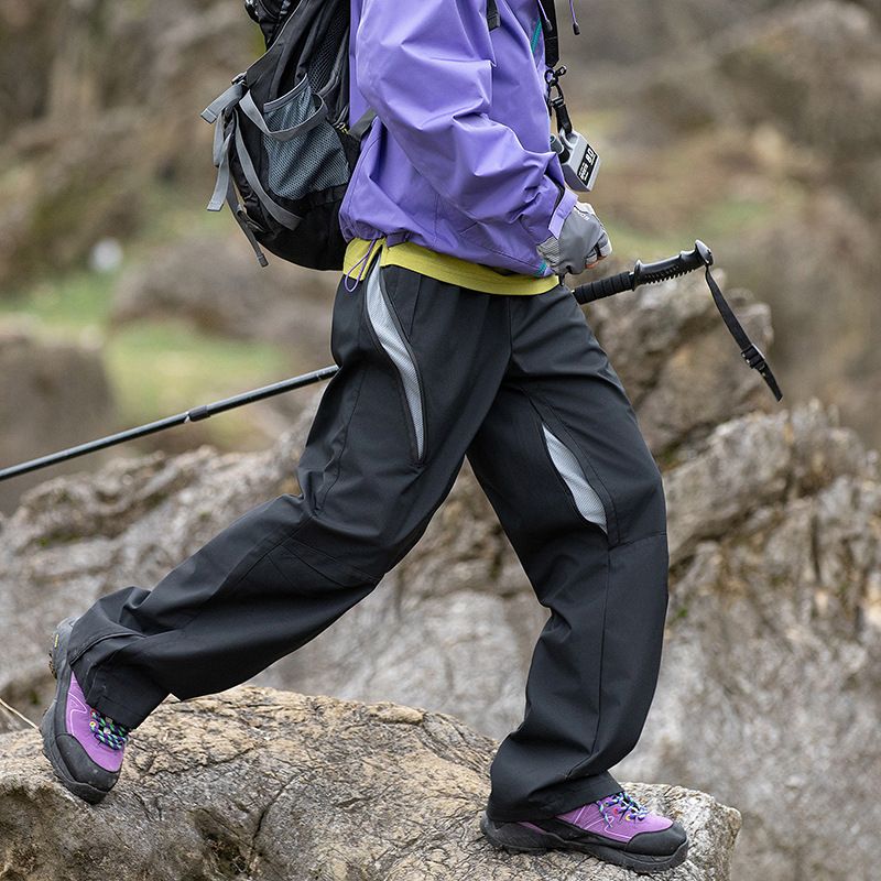 Men's Clothing Trendy Spring Outdoor Mountaineering Waterproof And Windproof Assault Pants Men's Side Zipper Loose Straight Casual Pants_viptrois.com