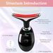 Facial And Neck Massager, Lymphatic Drainage Facial Massager , Equipped With 7-Color Face Culpting Wand (Black)_viptrois.com