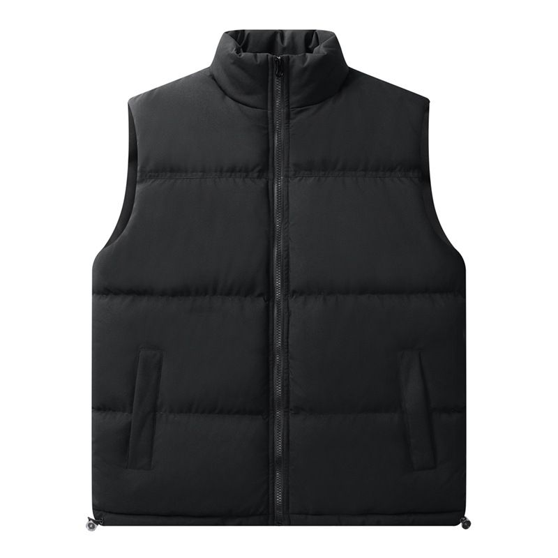 Men's Winter Sleeveless Vest Stand Collar Casual Warm Jacket Loose Fit Plus Size Outerwear For Couples_viptrois.com