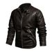 Men's Clothing PU Leather Jacket Retro Motorcycle Leather Jacket Plus Velvet Warm Men's Coat_viptrois.com