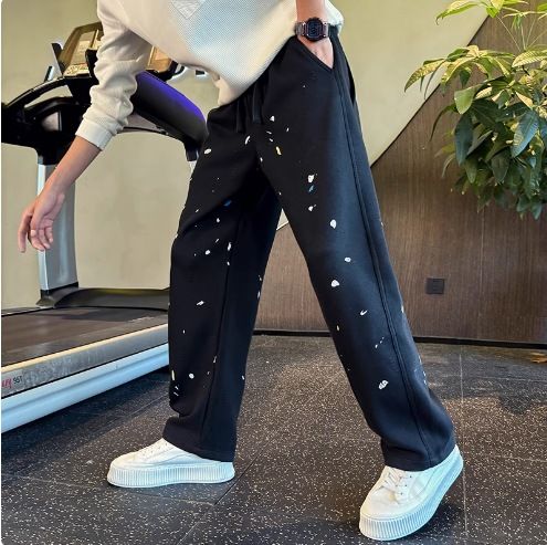 Men's Clothing Autumn And Winter New Style Handsome Men's Versatile Solid Color Versatile Trendy Casual Pants_viptrois.com
