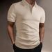 Men's Clothing Men's T Shirt Shirt Collar Summer Solid Color Short Sleeve_viptrois.com