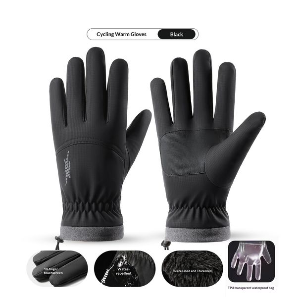 Pulse New Winter Cross-Border Ski TPU Waterproof Bag Fleece-Lined Thickened Cycling Cold-Proof Split-Finger Thermal Gloves_viptrois.com