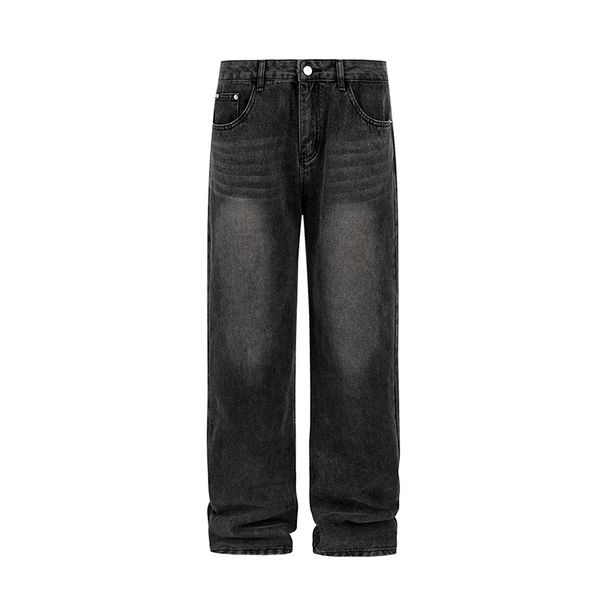 Men's Clothing Washed Straight Jeans Men's Spring Cleanfit Long Pants Wide Leg Mopping Pants_viptrois.com
