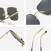 Men's Sunglasses Large Frame Fashion Square Metal Carved Gradient Color Anti Ultraviolet_viptrois.com