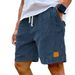 Men's Clothing New Retro Embroidered Logo Corduroy Fashion Lace Up Casual Shorts_viptrois.com