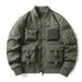 Men's Clothing Bomber Jacket Men's American Retro Baseball Uniform Multi Pocket Work Jacket Functional Jacket Three Proof Assault Top_viptrois.com