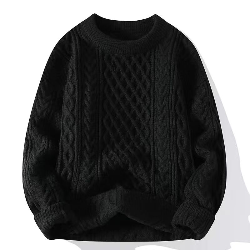 Vintage Cable Knit Sweater – Unisex Oversized Pullover (Soft Chunky Yarn, Relaxed Fit, Classic Braided Pattern, Cozy Layering Piece)_viptrois.com
