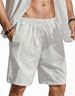 Men's Clothing Cotton And Linen Casual Shorts Summer Loose Beach Sports Shorts Solid Color Fashion Pants_viptrois.com