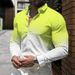 Men's Gradient Print Lapel Cardigan – Oversized Long Sleeve Shirt With Relaxed Fit, Cotton Blend (Multiple Colors, S-6XL)_viptrois.com