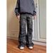 Men's Vintage Camo Jeans – Relaxed Fit Straight To Slightly Flared Denim Pants With Washed Effect (S-XXXL)_viptrois.com