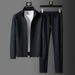 Spring And Autumn New Sportswear Suits Men's Casual Breathable High End Jacket Trousers Stand Collar Zipper Opening_viptrois.com