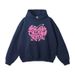Men's Oversized Drop Shoulder Velvet Letter Print Sweatshirt - Soft Cotton Streetwear Pullover Hoodie For Casual Comfort_viptrois.com