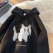 Kitten Hooded Sweater Men's Spring And Autumn American Stiff Heavy Coat Retro Autumn Clothes New_viptrois.com