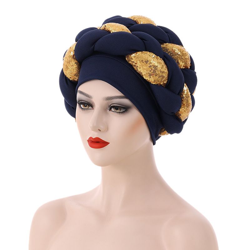 Muslim hat Sequin braid hat African hat turban cap_viptrois.com