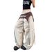 Men's Clothing American Style Layered Design Lace Up Scimitar Pants Casual Summer Street Hip Hop Dance Mopping Paratrooper Trousers_viptrois.com