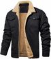 Men's Clothing Men's Workwear Jacket With Fleece Lining - Cotton Casual Jacket For Autumn, Winter & Spring - Multi-Pocket Utility Coat_viptrois.com