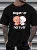 Bubu And Dudu Together Forever Lovers Black T-Shirt Versatile Designer Clothes Comfortable Stretched Fashion Casual Homme Slightly Soft_viptrois.com