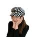 British Style Octagonal Hat For Women, Spring And Autumn New Fashion Versatile Plaid Beret, Women's Sun Protection_viptrois.com