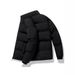 Men's Winter Padded Jacket - Thick Warm Quilted Coat, Loose Fit Casual Outerwear For All-Day Comfort (Black, Pink, Khaki, Light Blue)_viptrois.com