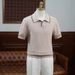 Men's Clothing 2025 New Summer Short Sleeved Polo Shirt British Yappie Thin Men's Casual Business V Neck Knitted T Shirt_viptrois.com