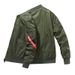Pulse Army Green Baseball Men's Spring And Autumn High Street Retro Trendy Brand New American Workwear Bomber Jacket_viptrois.com