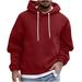 Men's Oversized Fleece Hoodie – Casual Pullover With Kangaroo Pocket (Black/Grey/Burgundy, S-XXXL)_viptrois.com