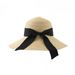 Women's Bow Decor Straw Sun Hat - Wide Brim UV Protection Hat For Beach & Summer Travel_viptrois.com