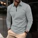 Men's Clothing Waffle Knit Long Sleeve T-Shirt - Relaxed Fit Crew Neck Casual Top (6 Colors) | Breathable Poly-Cotton Blend | Machine Washable_viptrois.com