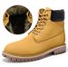 Men's & Women's Genuine Leather Martin Boots - Unisex Winter Snow Boots With Faux Fur Lining, Waterproof & Breathable For Outdoor Adventures_viptrois.com