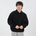 Premium Heavyweight 380g Men's Polo Sweatshirt - Relaxed Fit Lapel Collar Long Sleeve Pullover - Vintage Luxe Aesthetic For Casual & Smart Wear_viptrois.com