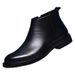 European Warm Series Men's Leather British Style High-top Martin With And Thickened Fashion Snow Boots Trendy Cotton Shoes_viptrois.com