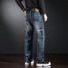 May Kaji European And American Style Jeans Men's Retro Nostalgic Loose Straight Jeans Men's Fat Plus Size Pants_viptrois.com
