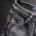 Retro European American Men's Jeans Distressed Vintage Black Gray Washed Slim Fit Straight Leg mid Waist Cotton Street Style_viptrois.com