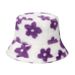 Autumn and winter new flowers Internet celebrity plush flower bucket hat women trend versatile warm_viptrois.com