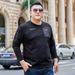 Large Size Men's Spring And Autumn Embroidered Crew Neck T-shirt Men's Fattened Plus Size Printed Long-sleeved T-shirt Men's Foreign Trade Clothes_viptrois.com