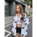 Elegant Oversized Blouse With Drop Shoulder & Single Button Closure – Soft Stretch Fabric, Flattering Fit For Women, Versatile Casual Wear_viptrois.com