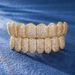 Real Gold Plated 10 Teeth Micro Paved Full Dia HIPHOP Bracelet Halloween Hip Hop Accessories_viptrois.com