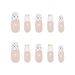 False Nails Handmade Prefabricated Three Dimensional Gilded French Leopard Print Sweet Girl Nail Art Stickers_viptrois.com