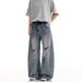 Men's Clothing Jeans For Men Spring And Summer New High Street Fashion Loose Straight Casual Trousers_viptrois.com