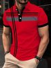 Unbeatable Quality Large Casual Fashion 3D Digital Printed Polo Men's Buckle Short Sleeved Shirt_viptrois.com