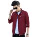 Men’s Slim-Fit Workwear Jacket – Korean Style Lightweight Cotton Coat With Stand Collar (Casual, Zipper Closure, Ribbed Hem, Urban & Outdoor)_viptrois.com