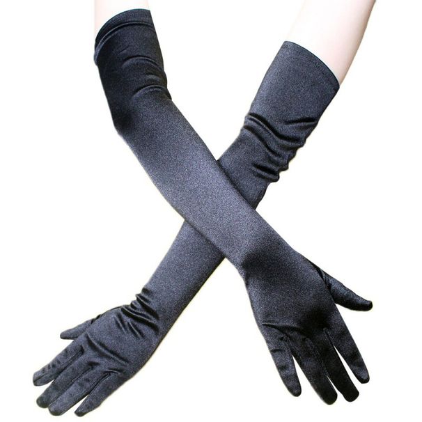 Unisex Satin satin gloves Wedding performance ball gloves Costume Accessories Dance gloves_viptrois.com