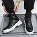 European Warm Series Men's Martin 2025 New Black Leather High-top British Style Motorcycle Work Boots Height Increasing_viptrois.com