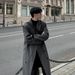 Winter Trendy Thickened Korean Version Loose British Wool Trench Coat Men's Mid-Length Over-the-Knee Jacket_viptrois.com
