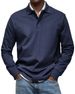 2025 New Men's Casual Versatile Long Sleeve Button Turn-Down Collar Polo Shirt_viptrois.com