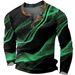 Men's Long-Sleeve Polo Shirt With Striped Digital Print – Breathable Waffle Fabric, Comfort Fit For Casual & Everyday Wear (S-6XL, Multiple Colors)_viptrois.com