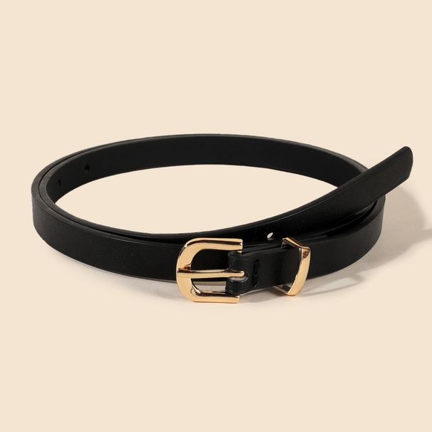 New Simple And Versatile Women's PU Thin Belt Korean Version Fashion Dress Jeans Decorative Belt_viptrois.com
