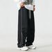 Men's American Style Summer Casual Drawstring Pants - Solid Color Lightweight Relaxed Fit Trousers For Streetwear_viptrois.com